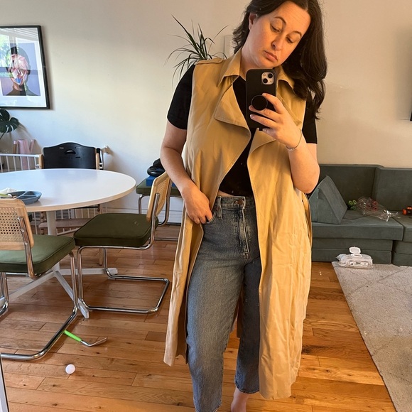 Massimo Dutti Sleeveless Trench Coat Small - Picture 7 of 7